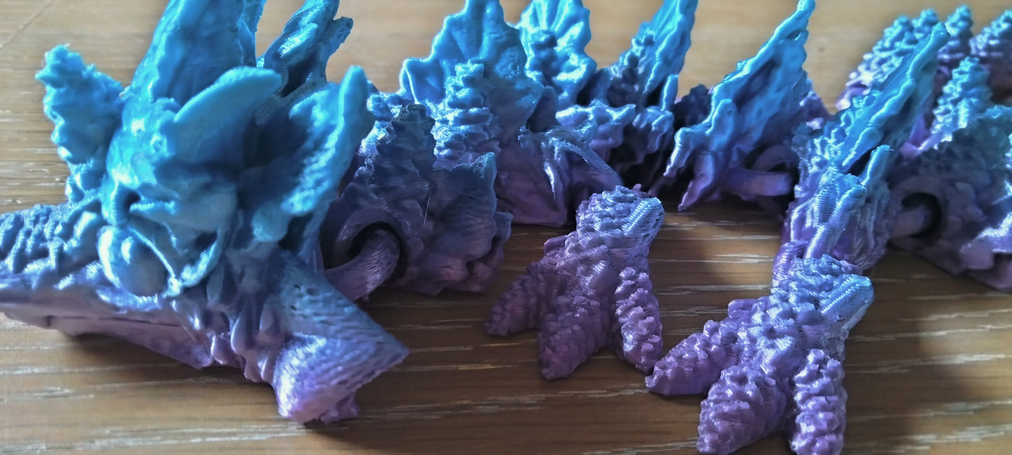 Medium 3D Printed Autumn Dragon