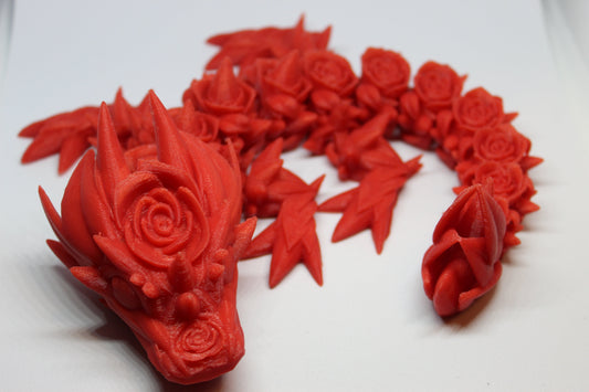 Medium 3D Printed Rose Dragon